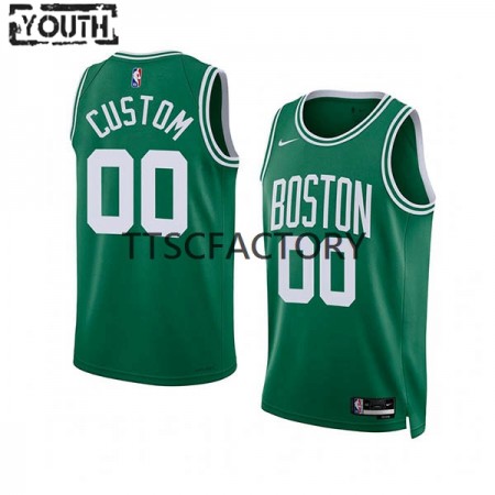 Maillot Basket Boston Celtics Personnalisé Nike 2022-23 Icon Edition Green Swingman - Enfant